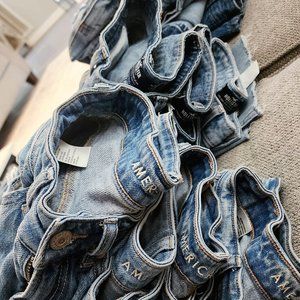 11 pairs of jeans: American Eagle, Hollister, and 4 other brands